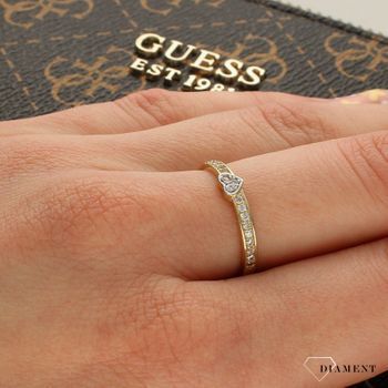 Złoty pierścionek z cyrkoniami serce PI 4170. Złoty pierścionek zaręczynowy. Złoty pierścionek z sercem. Złoty pierścionek z cyr (1).jpg